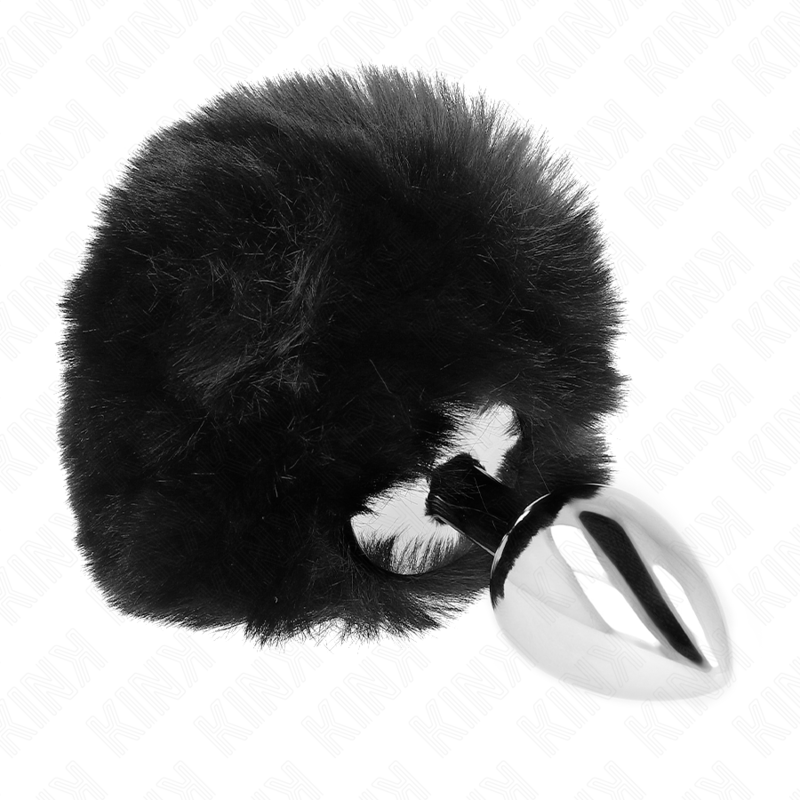 img_189018_a11c0498a5911e14c610c6a20e4c02b9_1 KINK - STAINLESS STEEL PLUG 7 x 3 CM WITH BLACK FAUX FUR RABBIT TAIL 8 CM - Image 2