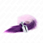 KINK - ANAL PLUG SIZE L 10 X 4 CM WITH SYNTHETIC TAIL 40 CM PURPLE - Image 2