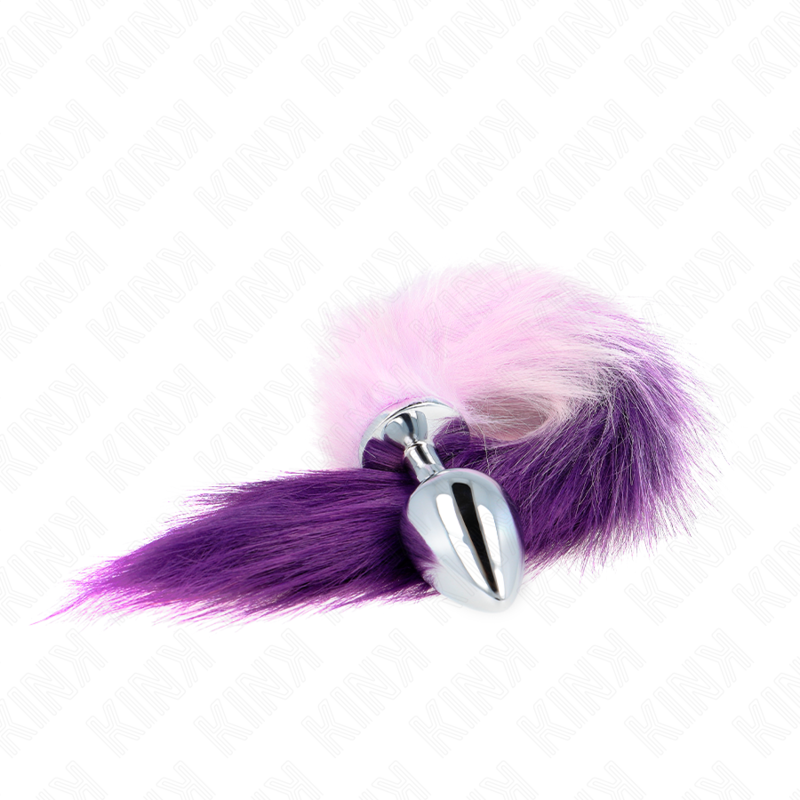 img_189051_e3b00c8b4e60c1f81fe0de975a10ea9e_1 KINK - ANAL PLUG SIZE L 10 X 4 CM WITH SYNTHETIC TAIL 40 CM PURPLE - Image 2