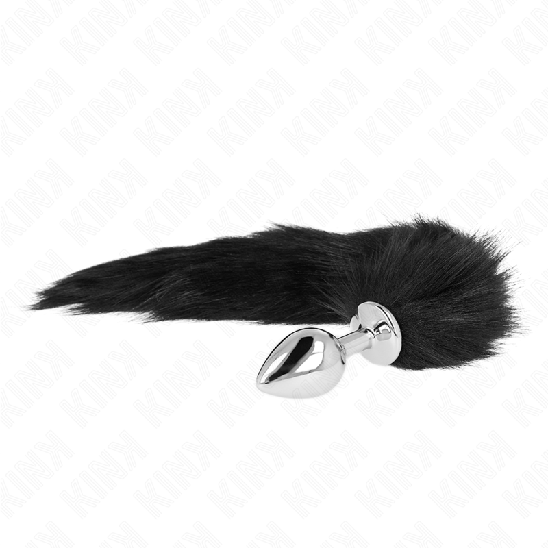 img_189053_b3c89baff090016c6737845940c63abc_1 KINK - ANAL PLUG SIZE M 8 X 3.5 CM WITH SYNTHETIC TAIL 40 CM BLACK - Image 1