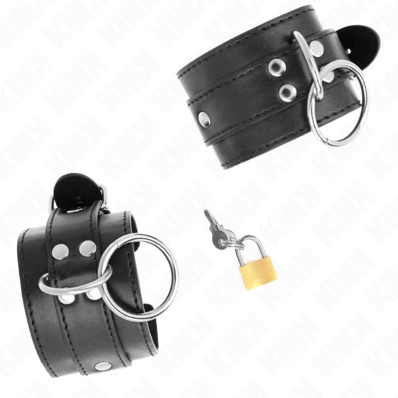 img_189191_6c3f0dfa1fdcf3b18662dd2967ba23aa_1 KINK - O-RING LOCKED WRIST RESTRAINTS BLACK ADJUSTABLE 20-28 CM X 5.5 CM - Image 2