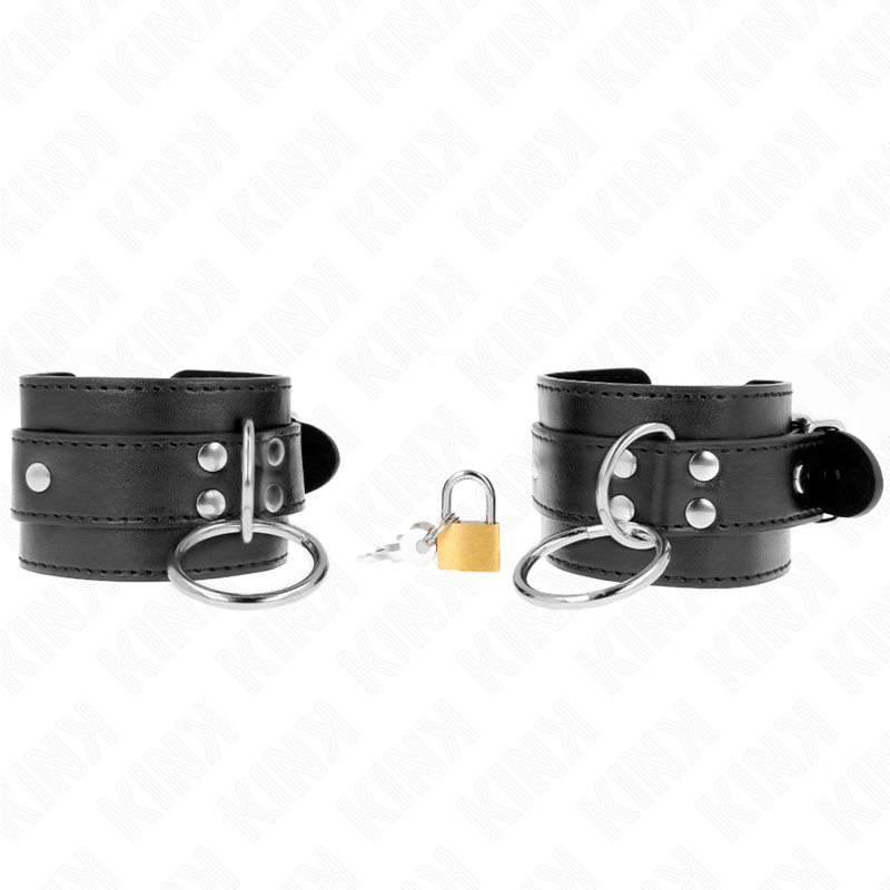 img_189194_a4ed4d1483d44d2483df7b92d07898f3_1 KINK - O-RING LOCKED WRIST RESTRAINTS BLACK ADJUSTABLE 20-28 CM X 5.5 CM - Image 1