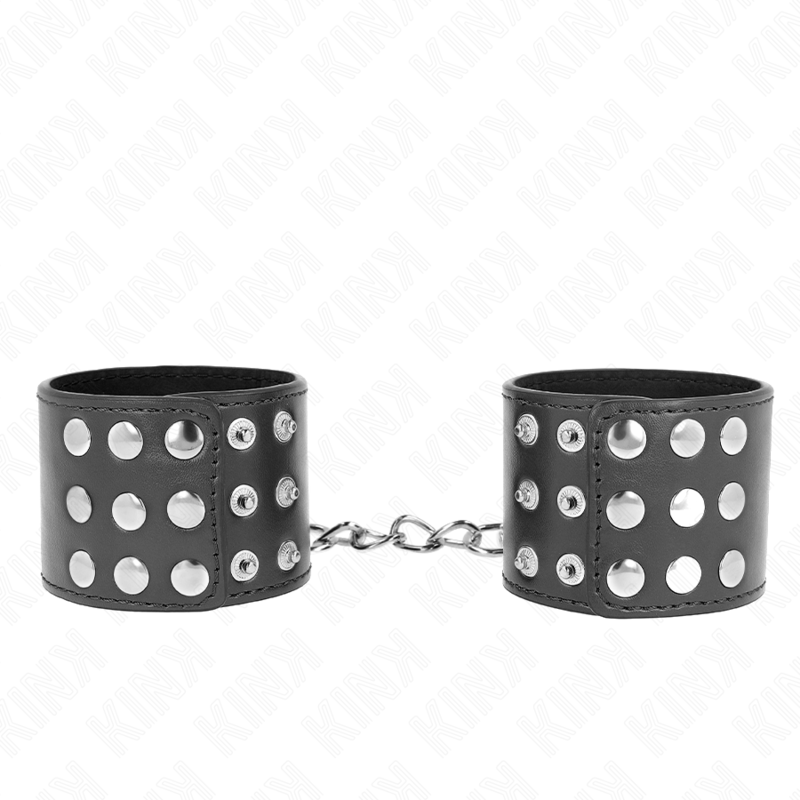 img_189196_315e11846b1f56a110af5a7bacd9adbc_1 KINK - WRIST RESTRAINTS WITH SNAP FASTEN BLACK ADJUSTABLE 19-24 CM X 5.5 CM - Image 1