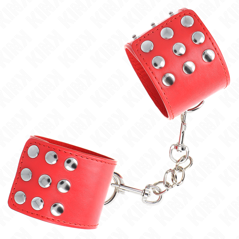 img_189200_604c31659690ec10b77aa7b6cc11066a_1 KINK - WRIST RESTRAINTS WITH SNAP FASTEN RED ADJUSTABLE 19-24 CM X 5.5 CM - Image 2