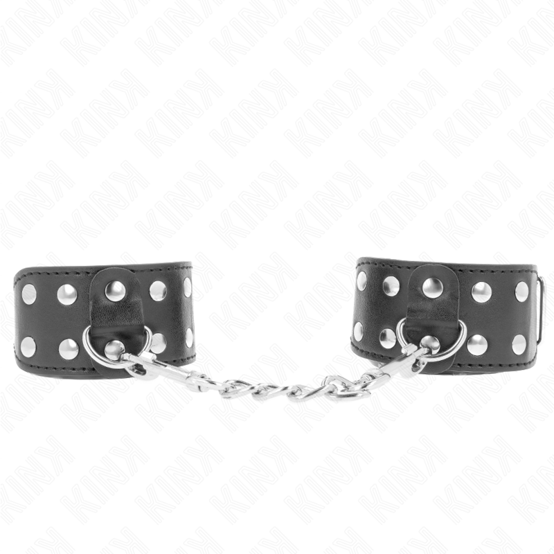 img_189215_19b5abe5d55be12dc18af524bd2dcf91_1 KINK - WRISTBANDS WITH DOUBLE LINE OF ADJUSTABLE STUDS BLACK - Image 1