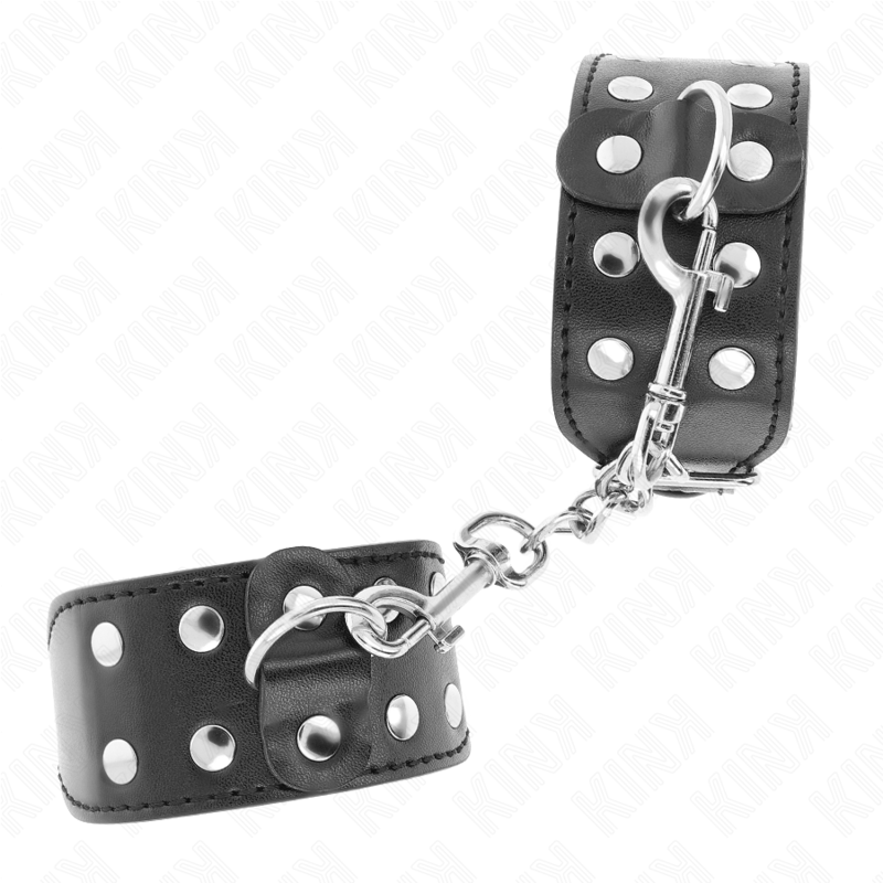 img_189218_dce4474af7e122180be216652cbfeb4d_1 KINK - WRISTBANDS WITH DOUBLE LINE OF ADJUSTABLE STUDS BLACK - Image 2