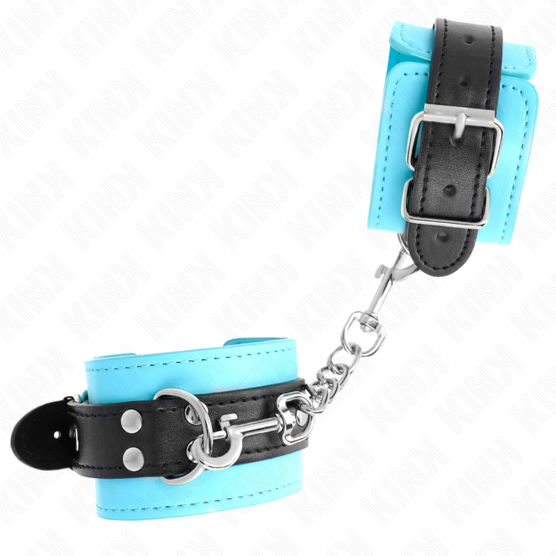 img_189223_676c008179bcb6d800112efc849e5f24_1 KINK - HOOK WRIST RESTRAINTS BLUE FUR LINED ADJUSTABLE 20-28 CM X 5.5 CM - Image 2