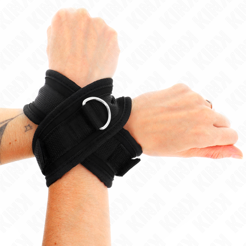 img_189245_b16a033bb597643935898e46f6b83edb_1 KINK - CROSS CUFFS BLACK 34 X 5.5 CM - Image 2