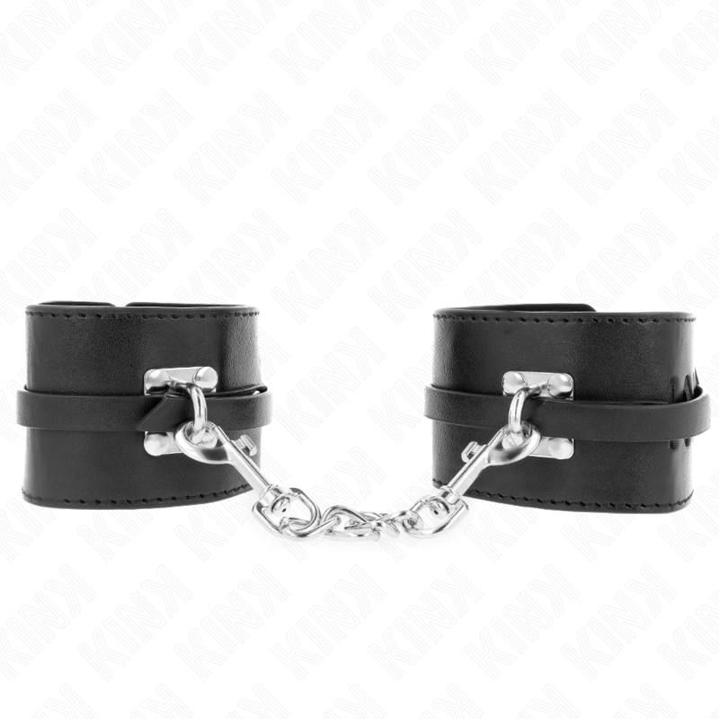 img_189259_306ae06636c3ffd5f25c60959e132d11_1 KINK - DELUXE LOCKING WRIST RESTRAINTS BLACK ADJUSTABLE 14.5-21 CM X 6 CM - Image 1