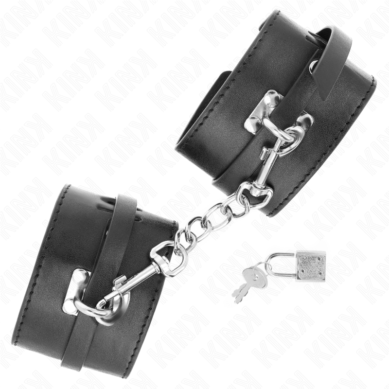img_189262_23dbb866c19bb3fe91d717dade2cbb6b_1 KINK - DELUXE LOCKING WRIST RESTRAINTS BLACK ADJUSTABLE 14.5-21 CM X 6 CM - Image 2