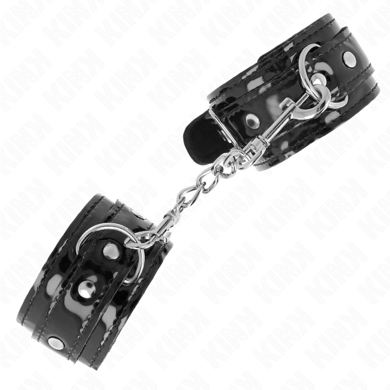 img_189263_cd7a7ca026303b7f72eb614944ba6202_1 KINK - SHINY NEOPRENE WRIST CUFFS ADJUSTABLE 17-24 CM X 4.5 CM - Image 2