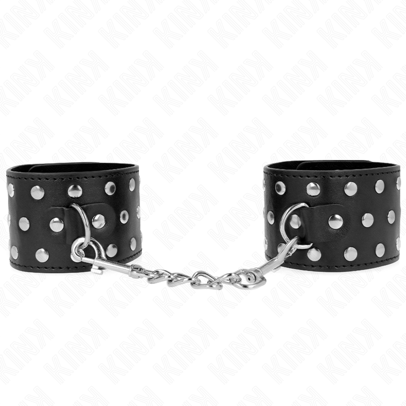 img_189295_40327eab2b6e10311bc8316e1920ada6_1 KINK - PUNK WRIST RESTRAINTS ADJUSTABLE 19-24 CM X 5.5 CM - Image 1