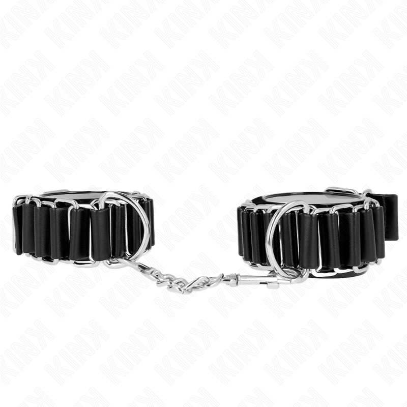 img_189319_7b6e1d6dac380bedc190894b44362975_1 KINK - HINGE-LIKE THIN WRIST RESTRAINTS BLACK ADJUSTRABLE 16-22 CM X 3.5 CM - Image 1