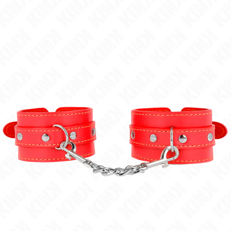 img_189331_0e7f90ab61ed75c8062d72559d0609a4_1 KINK - THIN WRIST RESTRAINTS RED ADJUSTABLE 21-33 CM - Image 1