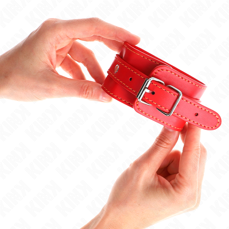 img_189332_0c5432bbaaf68cc6454b9a47350503b6_1 KINK - THIN WRIST RESTRAINTS RED ADJUSTABLE 21-33 CM - Image 2