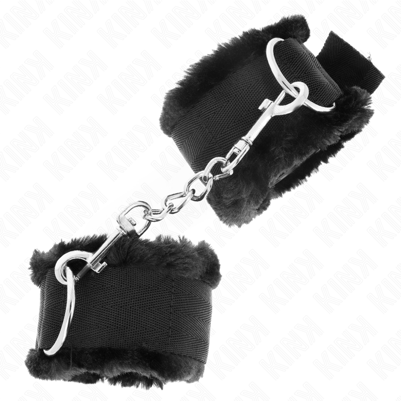 img_189336_ae972a0340a9a25ade542808cb3e8ed4_1 KINK - FURRY LINED WRIST RESTRAINTS BLACK ADJUSTABLE 17-31 CM X 7 CM - Image 2
