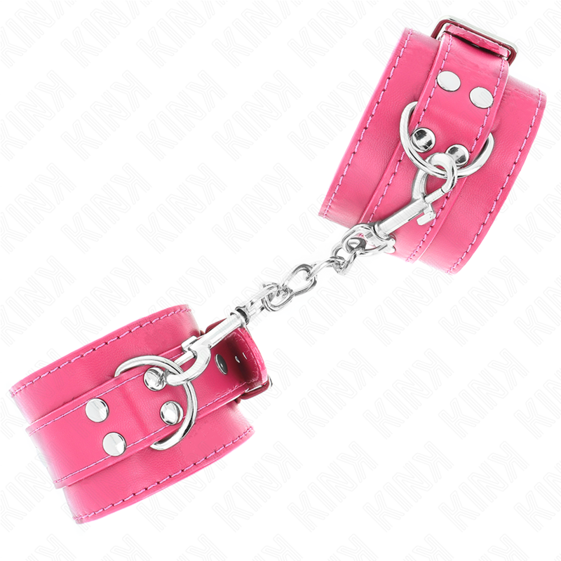img_189400_7e430407b63e815850c5dbb9bebaad34_1 KINK - WRIST RESTRAINTS RASPBERRY ROSE WITH RASPBERRY ROSE LINING ADJUSTABLE 20-28 CM X 5.5 CM - Image 2