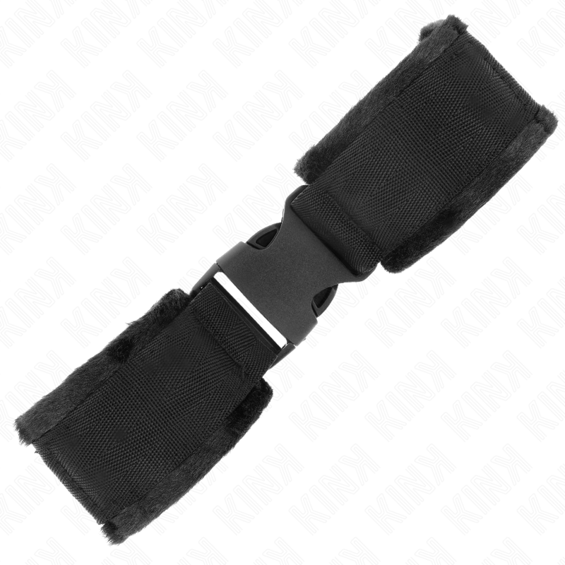 img_189460_6ebf33b404bcf7b159a61e8c8974fbe8_1 KINK - NYLON BIND HOOK&LOOP WRIST RESTRAINTS RED-BLACK MODEL 1 AJDUSTABLE 25-35 CM X 6 CM - Image 2