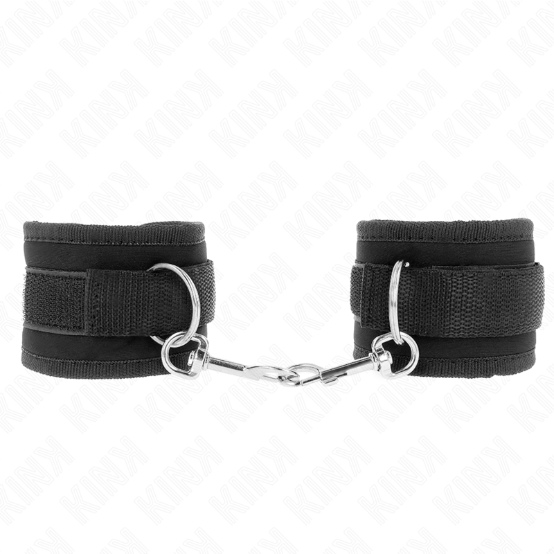 img_189463_00c457d2914268cde8b8d202088864e9_1 KINK - NYLON BIND HOOK&LOOP WRIST RESTRAINTS BLACK MODEL 2 ADJUSTABLE 18-35 CM X 6 CM - Image 1