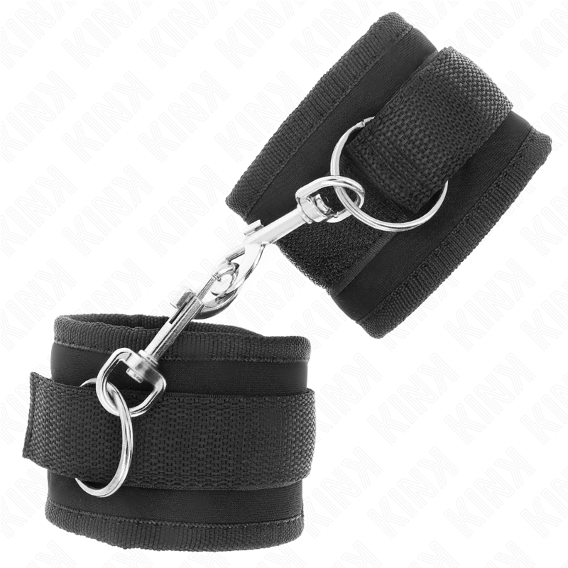 img_189466_30743a7701b3b40f9949a9e3b19cce7e_1 KINK - NYLON BIND HOOK&LOOP WRIST RESTRAINTS BLACK MODEL 2 ADJUSTABLE 18-35 CM X 6 CM - Image 2