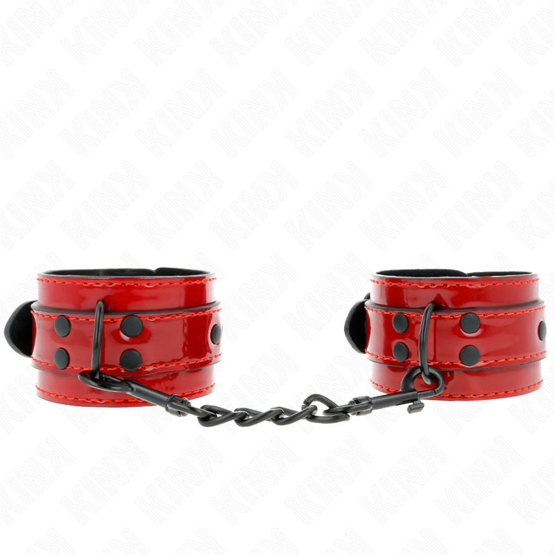 img_189509_c75d3aae963dd179a43c2ab0f12e3bf4_1 KINK - DARK RED WRIST CUFFS 23 X 5 CM - Image 1