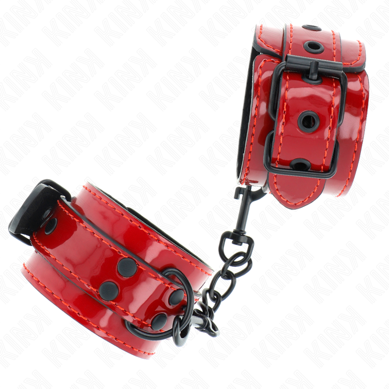 img_189510_ac6ba6acd1ffc67e34775ae90fb23b9b_1 KINK - DARK RED WRIST CUFFS 23 X 5 CM - Image 2