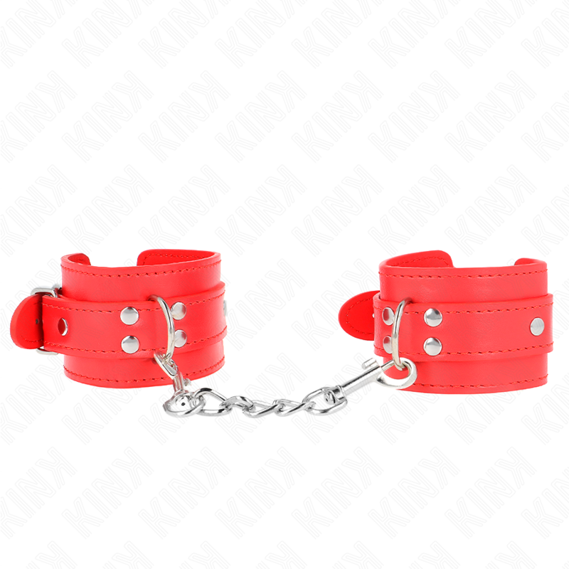 img_189517_5fad1e6b4a3dd29702fe54e9327893a4_1 KINK - SIMPLE WRIST RESTRAINTS RED ADJUSTABLE 20-23 CM X 5.5 CM - Image 1