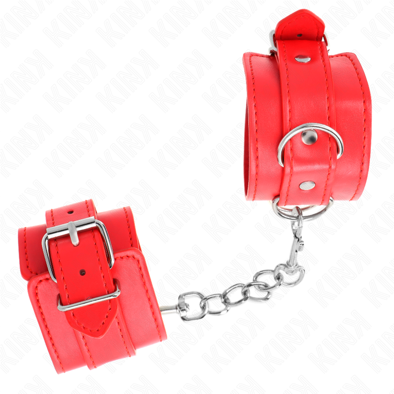 img_189520_c57f559b7bb1eb022219ee0a80b3f9e5_1 KINK - SIMPLE WRIST RESTRAINTS RED ADJUSTABLE 20-23 CM X 5.5 CM - Image 2