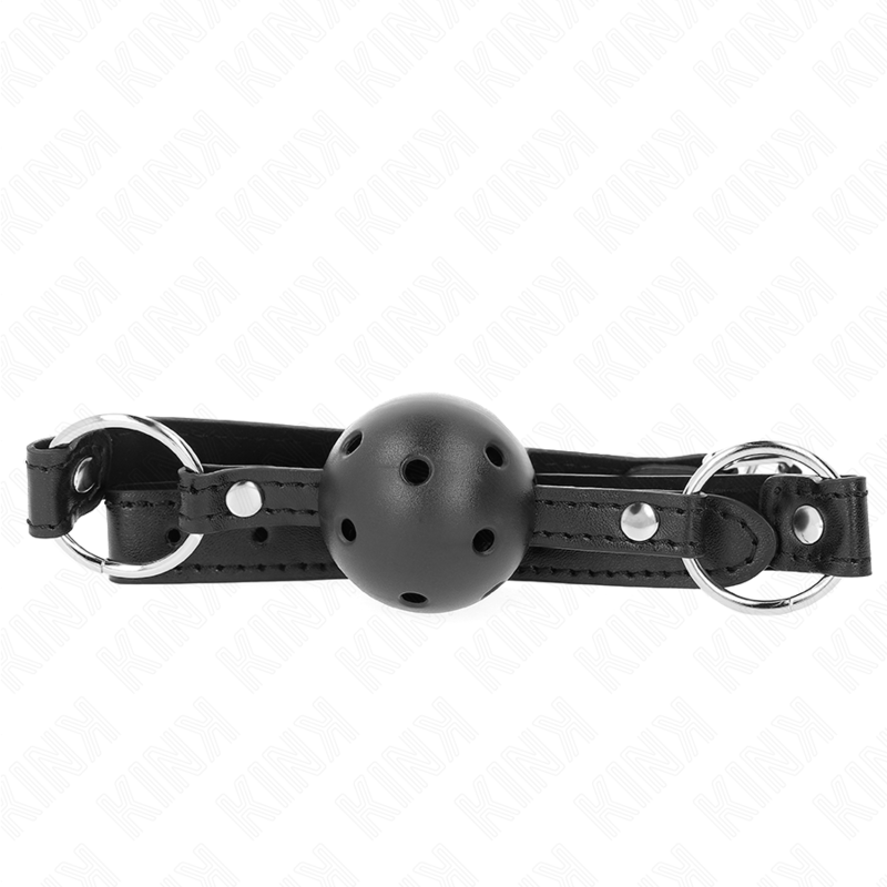 img_189614_17fc2af4748e4b7b263aa7dfbcc5ec69_1 KINK - HOLLOW HARD BLACK BALL 4.5 CM GAG MODEL 1 63.5 X 2 CM - Image 1