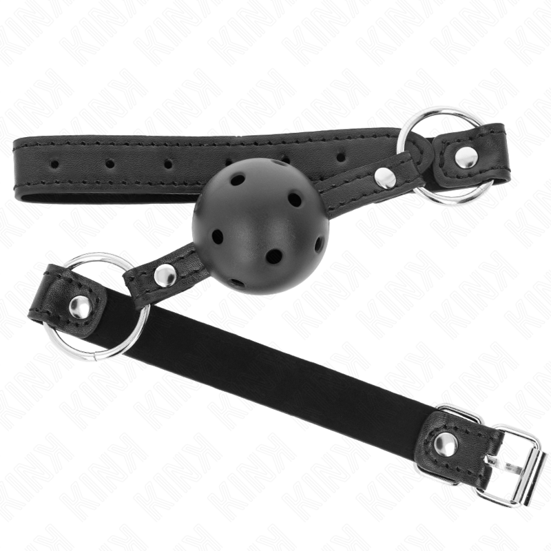 img_189617_ff684692b156e3791a69699eeed0e01f_1 KINK - HOLLOW HARD BLACK BALL 4.5 CM GAG MODEL 1 63.5 X 2 CM - Image 2