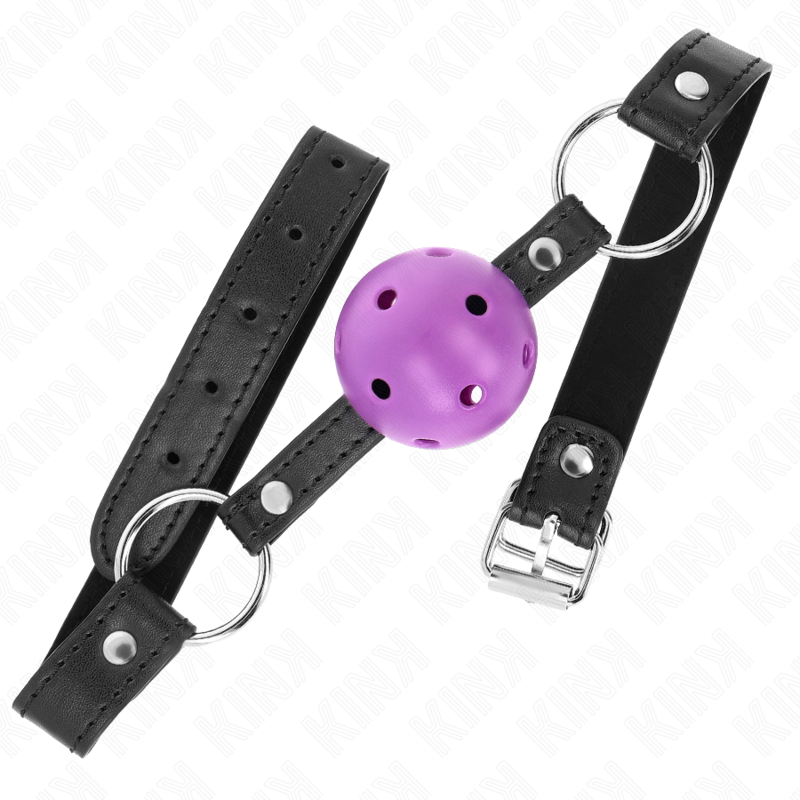 img_189622_1625d2e5ed28e343aef85d25527c0d50_1 KINK - HOLLOW HARD PURPLE BALL 4.5 CM GAG 63.5 X 2 CM - Image 2