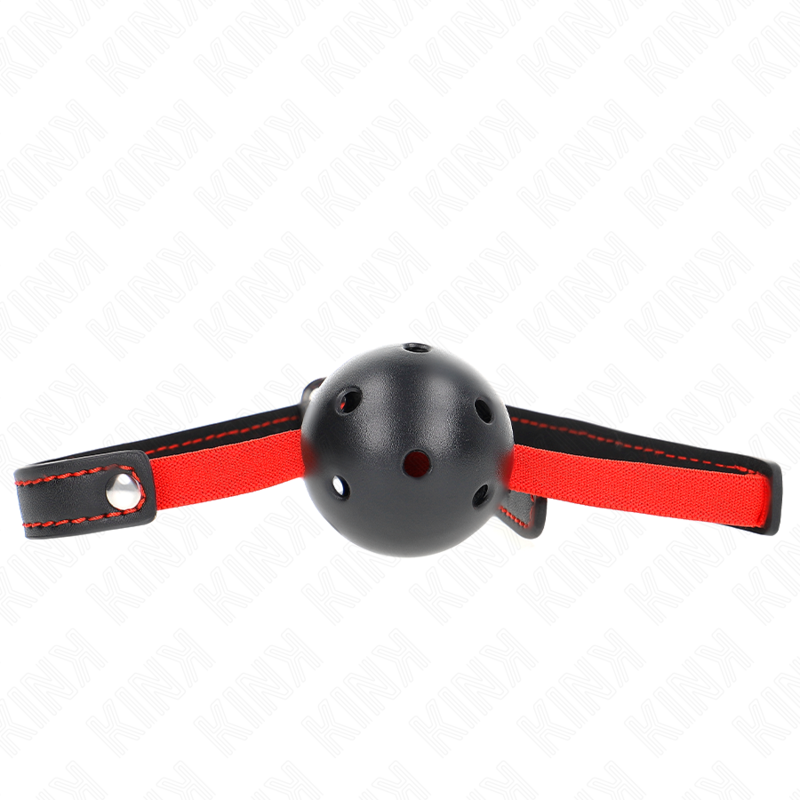 img_189650_25b3ccbfdd90c22a66a7b12c5df41156_1 KINK - HOLLOW HARD MOUTH 4.5 CM GAG WITH ELASTIC BELT 56 x 1.5 CM - Image 1