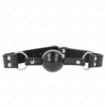 KINK - SOFT AND SOLID BALL 4 CM GAG WITH LEATHERETTE STRAP 62 x 2.5 CM ADJUSTABLE 42-58 CM