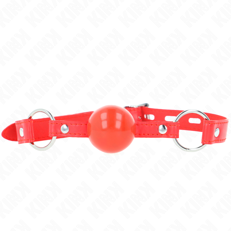 img_189689_410f011a1e1ca1b0e2aa3c0254ad9589_1 KINK - TPE BALL 4 CM GAG WITH ROJO LOCK 60 x 2 CM - Image 1