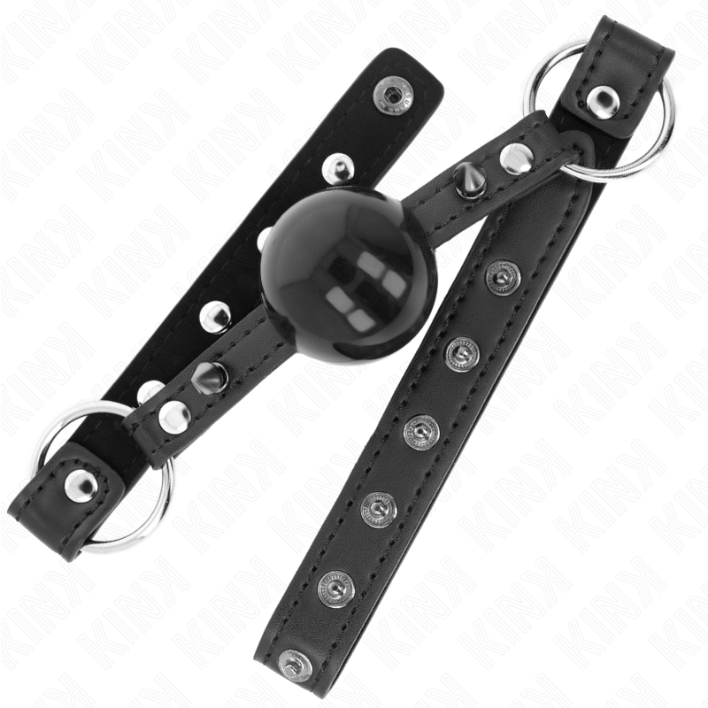 img_189701_6dd62ac4327e7ef1ca532c719433ea6f_1 KINK - BALL 4 CM GAG WITH TIP RIVET AND SNAP LOCK 65 x 2 CM - Image 2