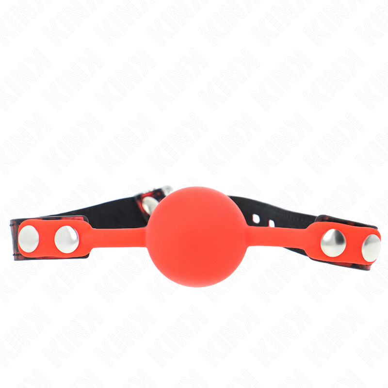 img_189733_188fd208016a1f2d6a3e41d8a156c9f6_1 KINK - MODEL 2 SILICONE BALL 4 CM GAG WITH LOCK 60 x 2 CM - Image 1
