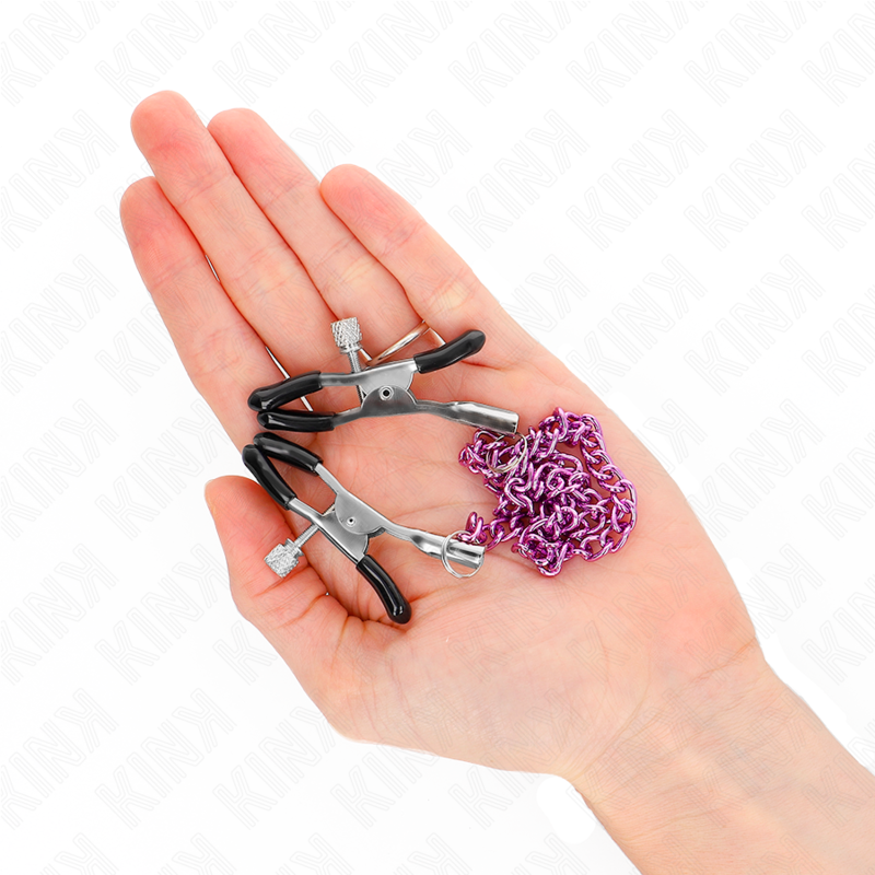 img_190012_f6c9954d7b9fb24456f7ed4f1072617e_1 KINK - CHAIN NIPPLE CLAMPS PURPLE 30 CM - Image 2