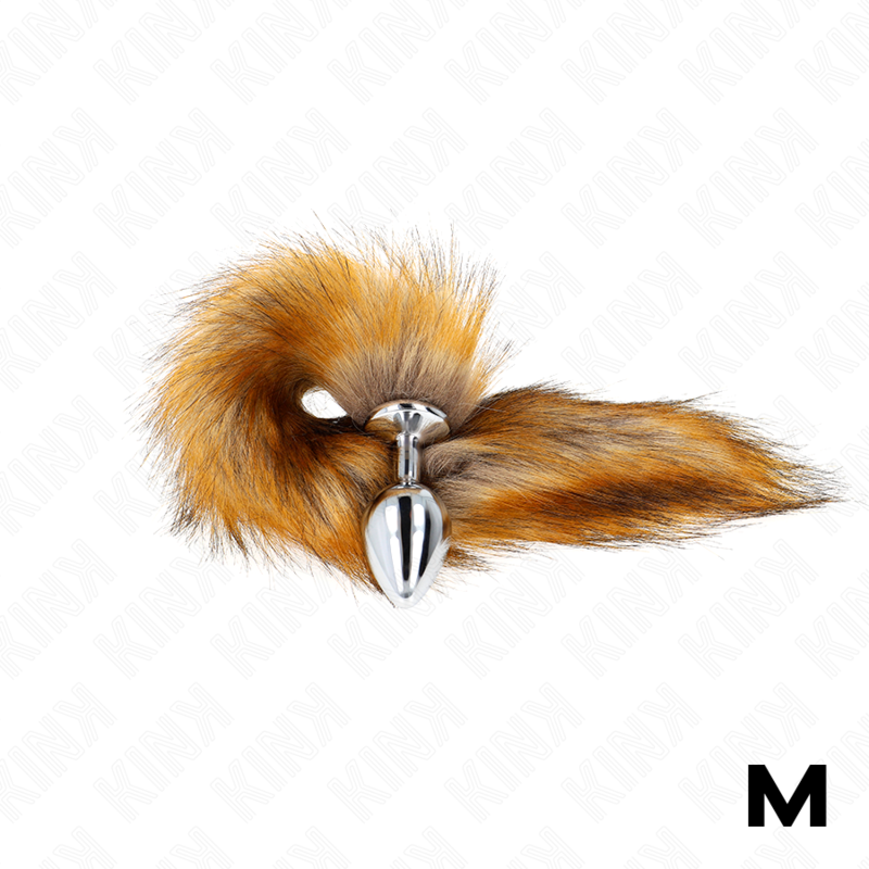 img_190206_41a62c008e8d0c06d6859808a9e1f0a8_1 KINK - ANAL PLUG SIZE M 8 X 3.5 CM WITH SYNTHETIC TAIL 40 CM BROWN - Image 1