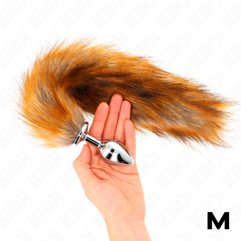 img_190207_3c6ed0a2df18547142a808974e708360_1 KINK - ANAL PLUG SIZE M 8 X 3.5 CM WITH SYNTHETIC TAIL 40 CM BROWN - Image 2