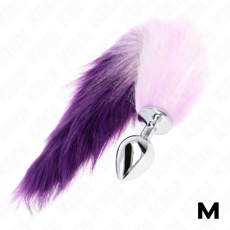 img_190215_cd4769d74699f725a60648a65f1b3381_1 KINK - ANAL PLUG SIZE M 8 X 3.5 CM WITH SYNTHETIC TAIL 40 CM PURPLE - Image 2
