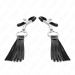 KINK - LEATHERETTE TASSEL NIPPLE CLAMPS 6 CM