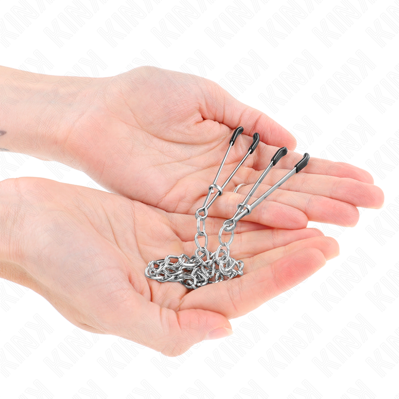 img_190244_864e52fe5699ef54e5ec9768c8c51697_1 KINK - THIN NIPPLE CLAMPS WITH THICK CHAIN 30 CM - Image 2
