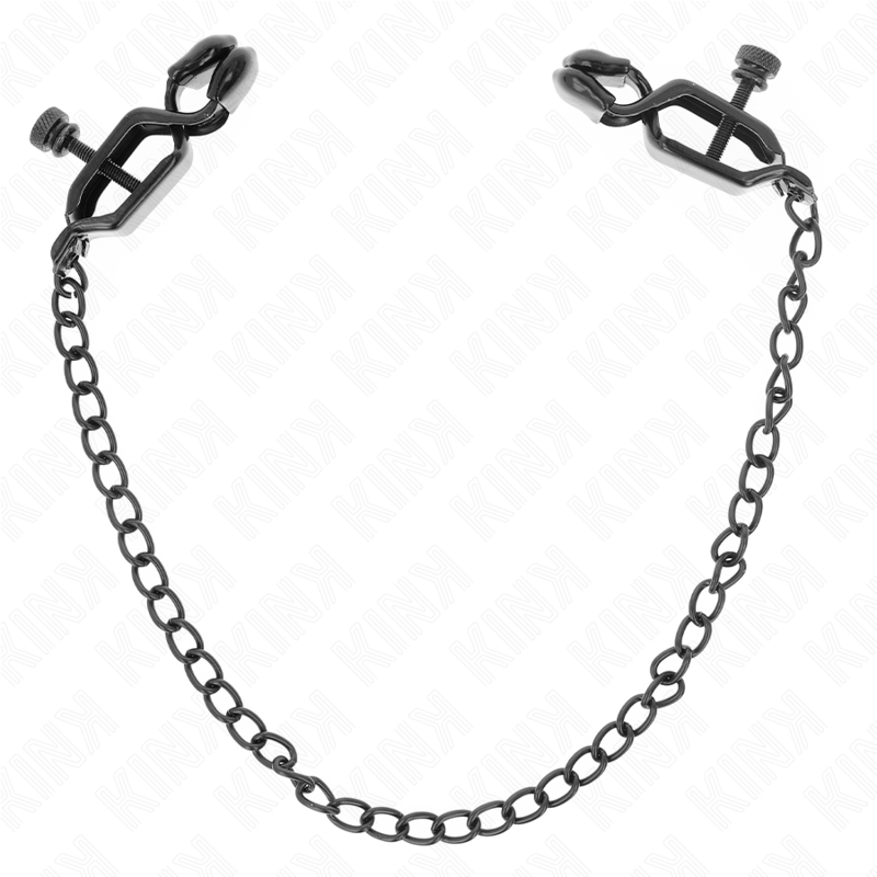 img_190250_6036db5081e0579085e42efd6b710f9e_1 KINK - FLAT CHAIN NIPPLE CLAMPS BLACK 30 CM - Image 1