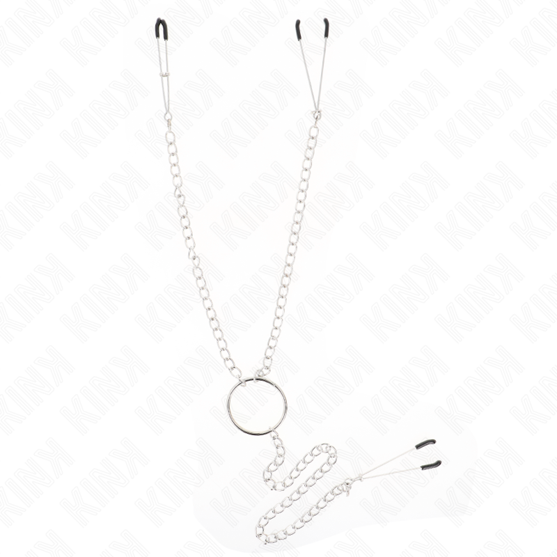 img_190258_71fa22c51487dcef91bf75da9031a57e_1 KINK - TRIPLE NIPPLE AND CLIT CLAMPS WITH CHAIN MODEL 1 - Image 1