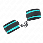 KINK - HOOK AND LOOP NYLON BIND WRIST RESTRAINTS BLACK-BLUE ADJUSTABLE 18-32 CM X 5 CM - Image 2