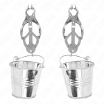 KINK - JAPANESE CLOVER NIPPLE CLAMPS WITH BUCKETS SILVER