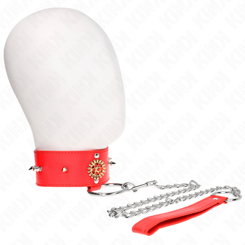 img_190814_ddaa23decddefdcdb2246f903e6cbae2_1 KINK - RED DIAMOND NECKLACE WITH BELT 65 CM AJDUSTABLE 35-51 CM X 7 CM - Image 2