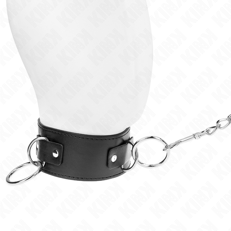 img_190839_9507fa111afbafe8d3250f1ab9272ca7_1 KINK - NECKLACE WITH LEASH 65 CM 3 RING MODEL 2 ADJUSTABLE 36-43 CM X 5 CM - Image 2