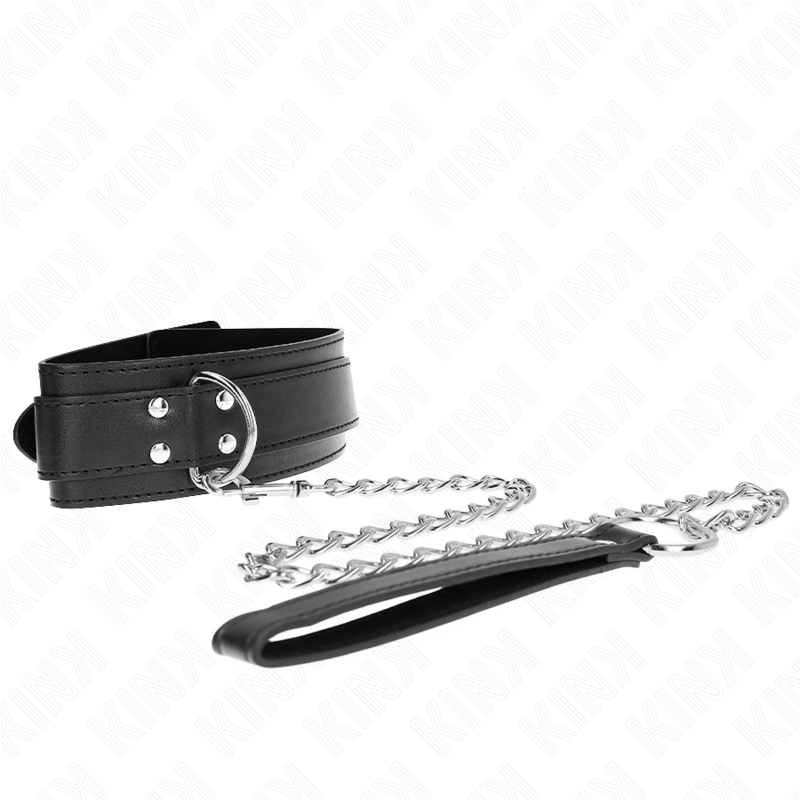 img_190854_fe65ae41f6b44f60c616bb3a903d968a_1 KINK - NECKLACE WITH STRAP 65 CM SILVER BUCKLES ADJUSTABLE 33-46 CM X 5.5 CM - Image 1