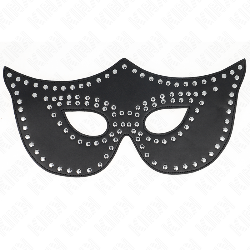 img_190913_c2f0d442bcae6eccdaca8300fa956448_1 KINK - LEATHERETTE MASK WITH RIVETS MODEL 2 30 x 12 CM - Image 1